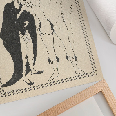 Stampa su tela L'esame dell'Araldo basato sulla Lisistrata di Aristofane, di Aubrey Beardsley