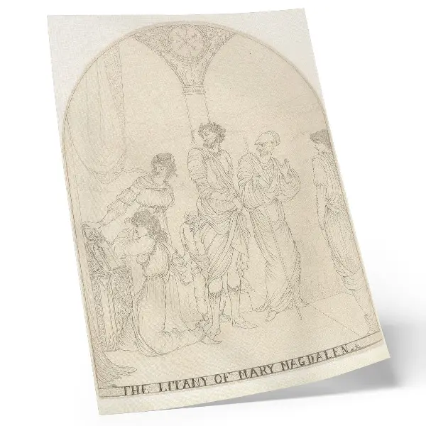 Litanie di Maria Maddalena di Aubrey Vincent Beardsley stampa su tela
