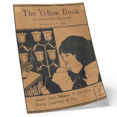 Stampa su tela copertina di The Yellow Book, rivista trimestrale illustrata, Volume II, luglio 1894, di Aubrey Beardsley