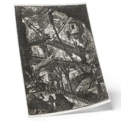 Poster Ponte levatoio, tavola VII del ciclo Carceri d'Invenzione di Giovanni Battista Piranesi
