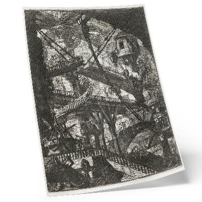 Poster Ponte levatoio, tavola VII del ciclo Carceri d'Invenzione, Giovanni Battista Piranesi