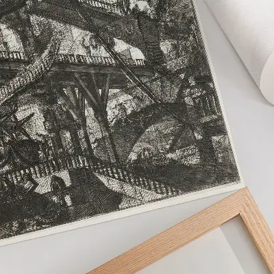 Poster Ponte levatoio, tavola VII del ciclo Carceri d'Invenzione di Giovanni Battista Piranesi