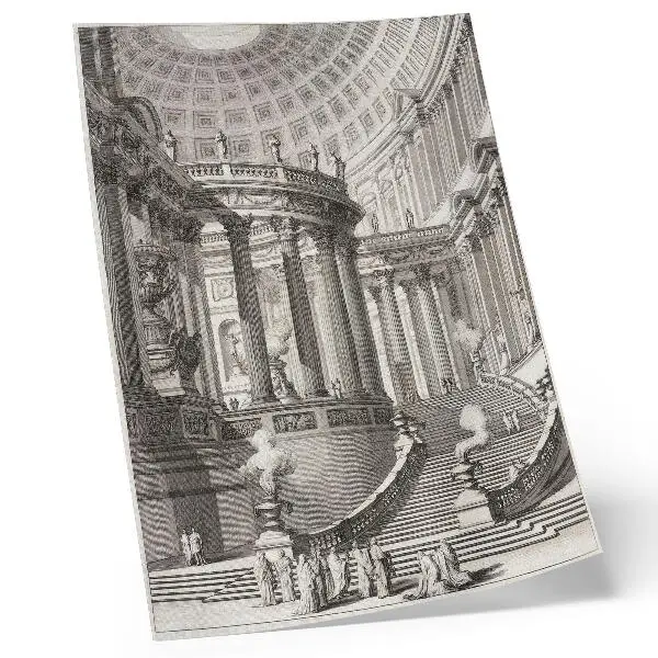 Tempio Antico di Giovanni Battista Piranesi stampa su tela