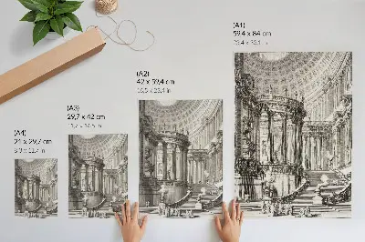 Tempio Antico di Giovanni Battista Piranesi stampa su tela