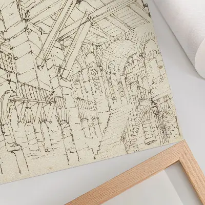 Stampa su tela Studi di architettura di Giovanni Battista Piranesi