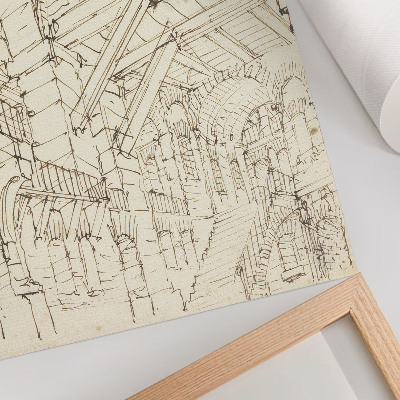 Stampa su tela Studi di architettura, null di Giovanni Battista Piranesi