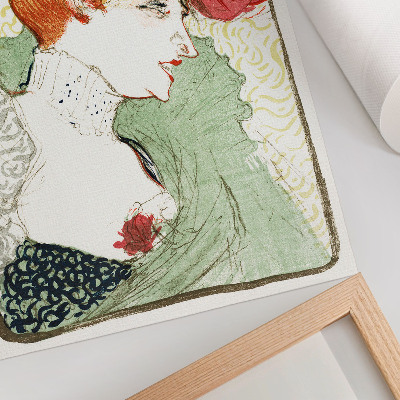 Foto su tela Busto della signorina Lender (1895), stampa ad alta risoluzione di Henri de Toulouse-Lautrec
