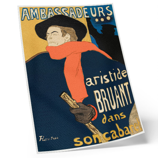 Poster Gli ambasciatori di Aristide Bruant dans son cabaret 1892 stampa ad alta risoluzione di Henri de Toulouse-Lautrec