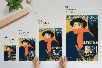 Poster Gli ambasciatori di Aristide Bruant dans son cabaret 1892 stampa ad alta risoluzione di Henri de Toulouse-Lautrec