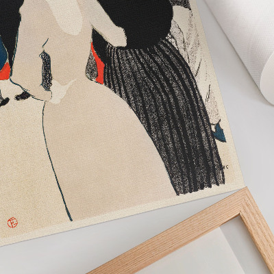 Poster Al Moulin Rouge, La Goulue e sua sorella (1892), stampa ad alta risoluzione di Henri de Toulouse-Lautrec