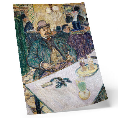 Stampa su tela Il signor Boileau al caffè (1893) – un dipinto ad alta risoluzione di Henri de Toulouse-Lautrec