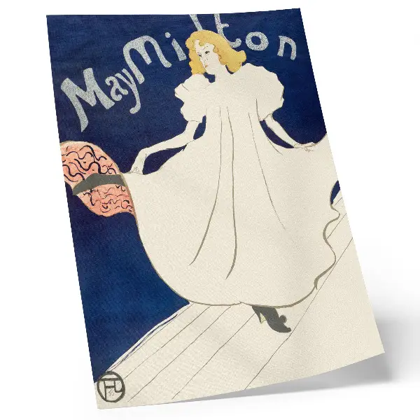Stampa su tela May Milton del 1895 di Henri de Toulouse-Lautrec in alta risoluzione
