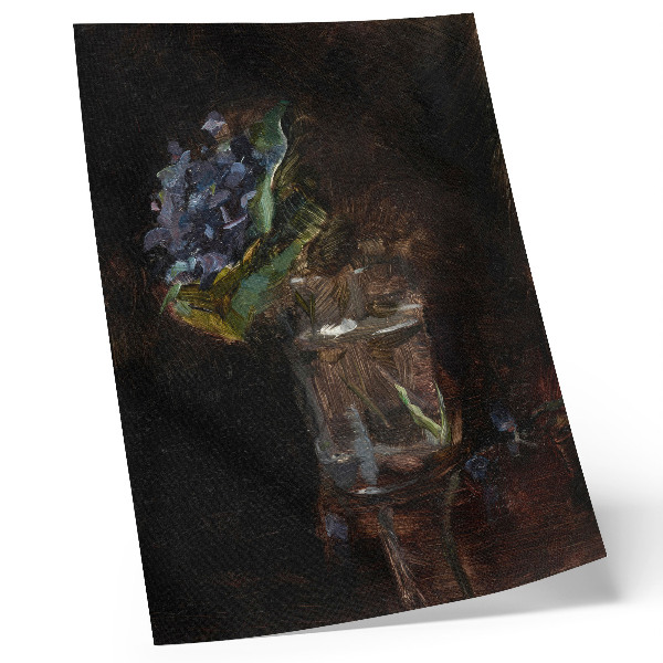 Foto su tela Henri de Toulouse-Lautrec, Mazzo di violette in un vaso (1882), natura morta