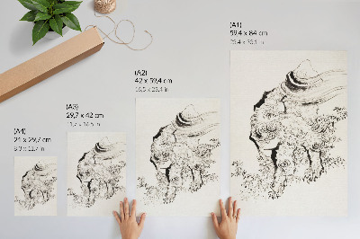 Poster La tigre giapponese di Hokusai, Album di schizzi (1760-1849)