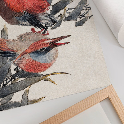 Foto su tela Uccelli dall'Album di schizzi (1814) di Katsushika Hokusai, stampe xilografiche giapponesi d'epoca
