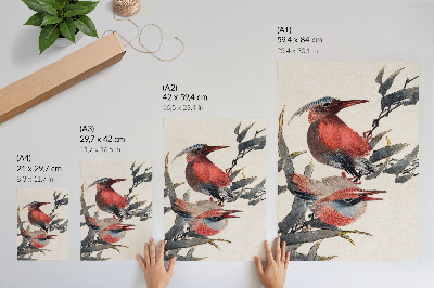 Foto su tela Uccelli dall'Album di schizzi (1814) di Katsushika Hokusai, stampe xilografiche giapponesi d'epoca