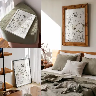 Stampa su tela di Lottatori di sumo di Katsushiki Hokusai (1760–1849), xilografia giapponese vintage