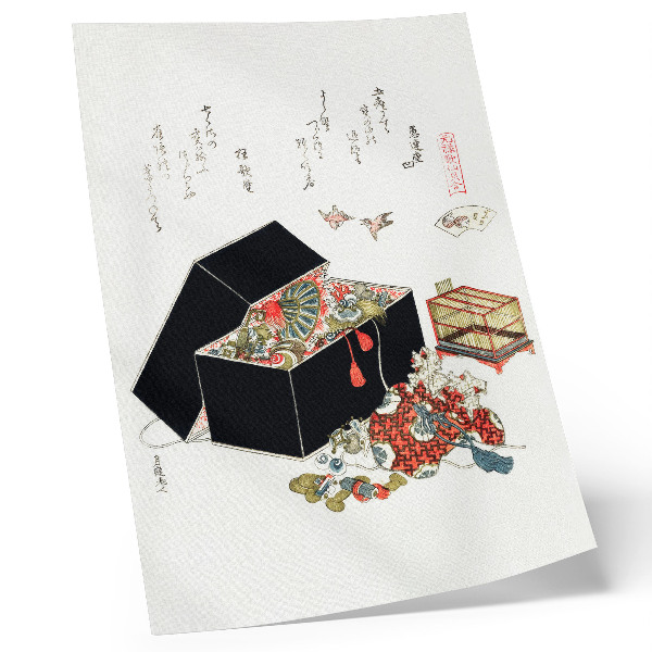 Poster Il portagioie giapponese di Hokusai (1822)