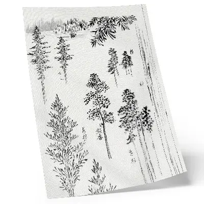 Stampa su tela I pini di Hokusai riproduzione di stampa xilografica giapponese del periodo 1800-1900