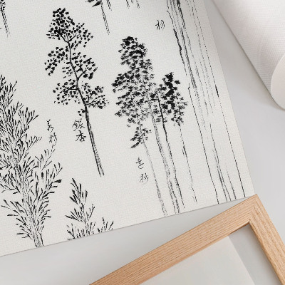 Stampa su tela I pini di Hokusai (1800-1900) – stampa xilografica giapponese d'epoca