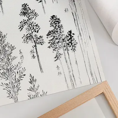 Stampa su tela I pini di Hokusai riproduzione di stampa xilografica giapponese del periodo 1800-1900