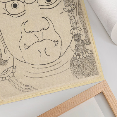 Foto su tela Maschera Fudō Myōō, Scuola Katsushika Hokusai