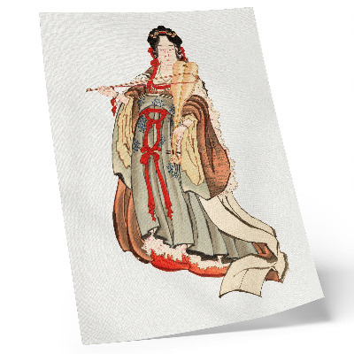 Foto su tela Benten (Dea dell'Amore) (XVIII-XIX secolo), illustrazione di una donna giapponese dell'età della pietra realizzata da Katsushika Hokusai.