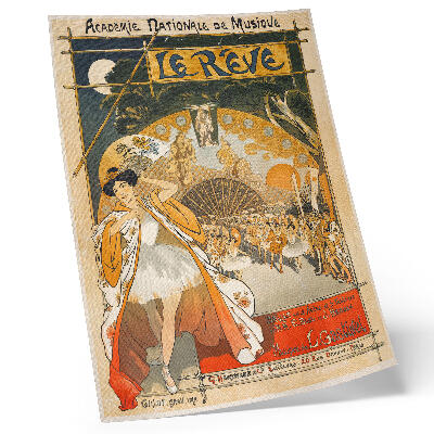 Stampa su tela Il sogno (1891) di Théophile Alexandre Steinlen