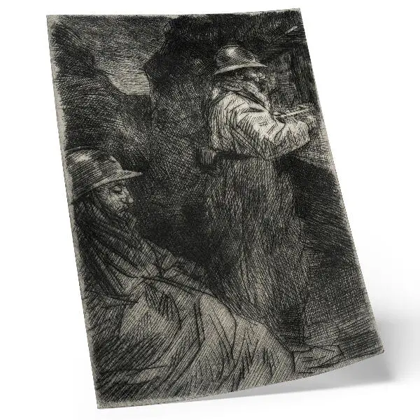 Stampa su tela nella caserma di Théophile Alexandre Steinlen
