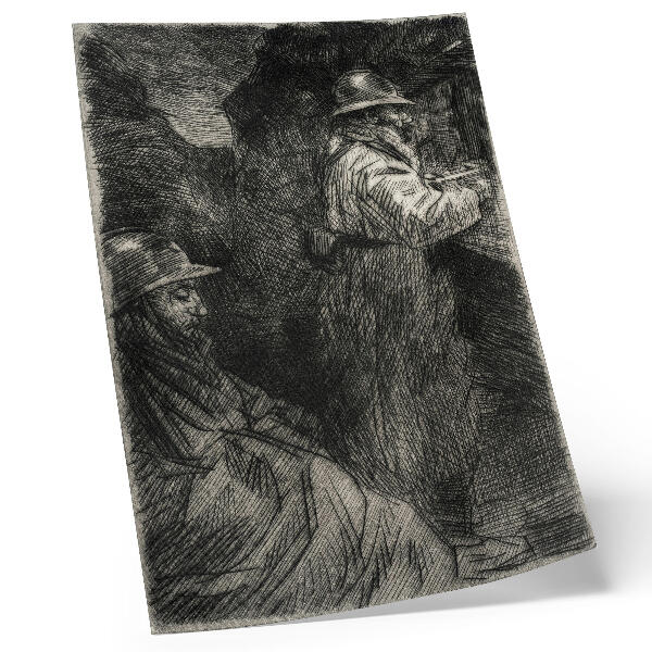 Stampa su tela Nella caserma – Théophile Alexandre Steinlen