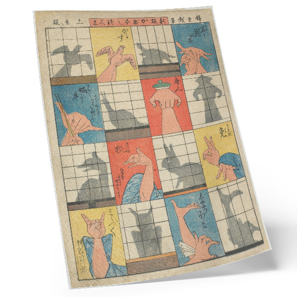 Stampa su tela Otto figure d'ombra. Opera originale del Minneapolis Institute of Art.