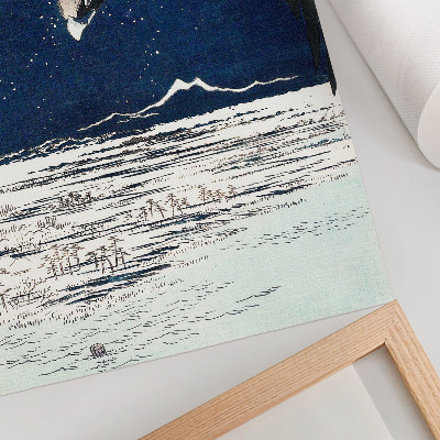 Foto su tela Falco giapponese (1857) Ukiyo-e vintage di Utagawa Hiroshige