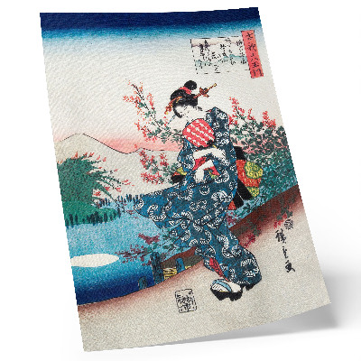 Stampa su tela Donna giapponese (1844-1846), xilografia vintage di Utagawa Hiroshige