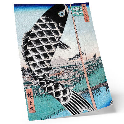 Foto su tela Il ponte Suidobashi e Surugadai di Utagawa Hiroshige (1857)