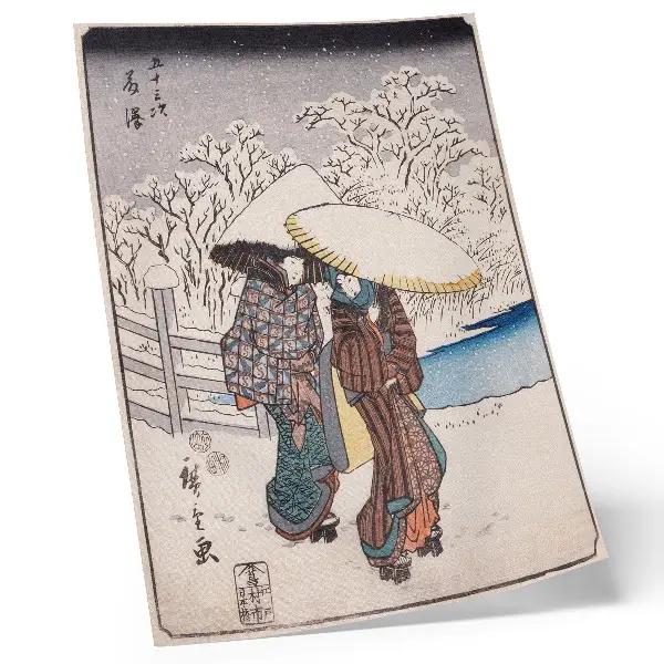 Stampa su tela Fujisawa di Utagawa Hiroshige stampa su tela