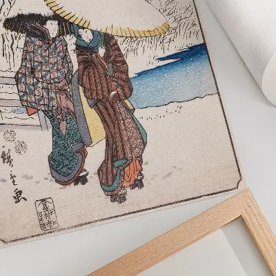 Stampa su tela Fujisawa di Utagawa Hiroshige stampa su tela