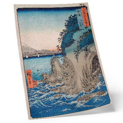 Foto su tela Ingresso della grotta sull'isola di Enoshima nella provincia di Sagami, n. 15, di Utagawa Hiroshige