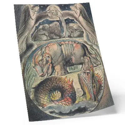 Behemoth e Leviatano da William Blake poster