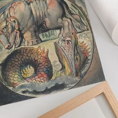 Behemoth e Leviatano da William Blake poster