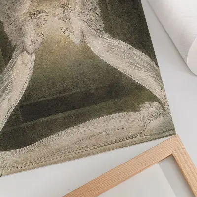 Poster acquerello Cristo nel sepolcro, custodito dagli angeli di William Blake del 1805