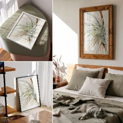 Poster ananas selvatico (Tillandsia fasciculata) del 1921 di Mary Vaux Walcott