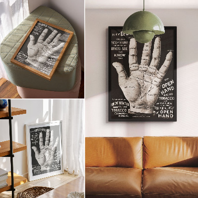Foto su tela Mano aperta, lettura della mano