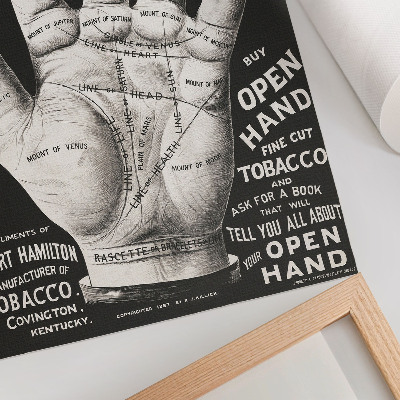 Foto su tela Mano aperta, lettura della mano