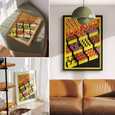 Poster Il negozio di frutta opera del 1936 di Federal Art Project