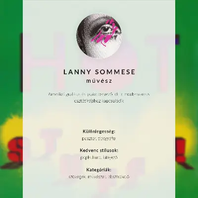 Stampa su tela Roba calda! del 1985 con la locandina di Lanny Sommese