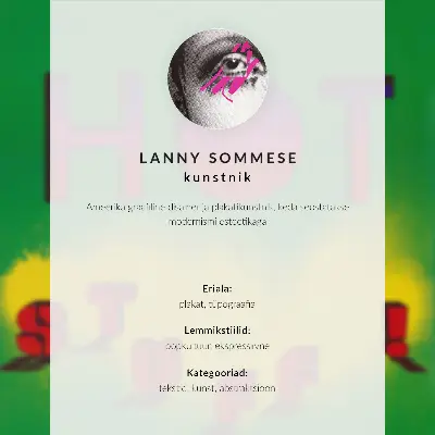 Stampa su tela Roba calda! del 1985 con la locandina di Lanny Sommese