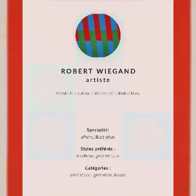 Foto su tela di manifesto della mostra di Robert Wiegand (1965)