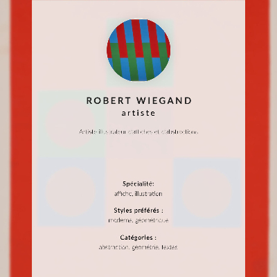 Foto su tela Manifesto della mostra di Robert Wiegand (1965)