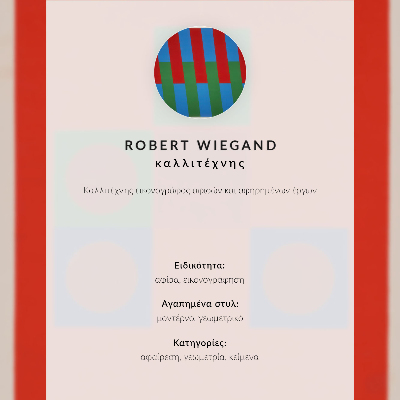 Foto su tela Manifesto della mostra di Robert Wiegand (1965)