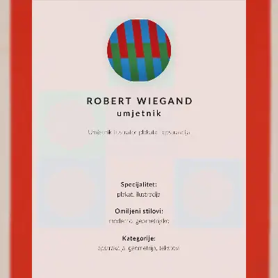 Foto su tela di manifesto della mostra di Robert Wiegand (1965)